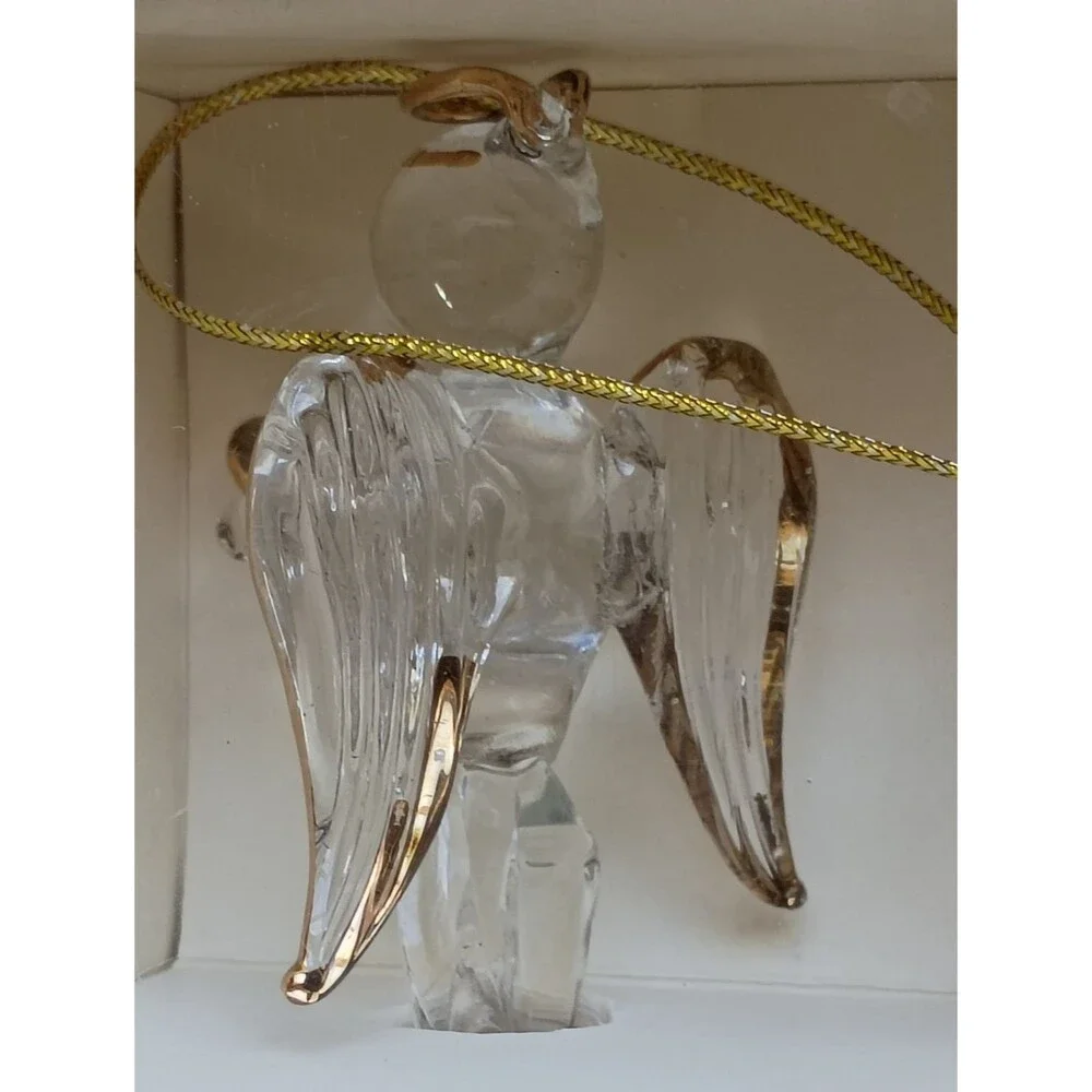 Pier 1 Blown Glass Icicle Angel Ornaments Lot Of 6 Music Christmas